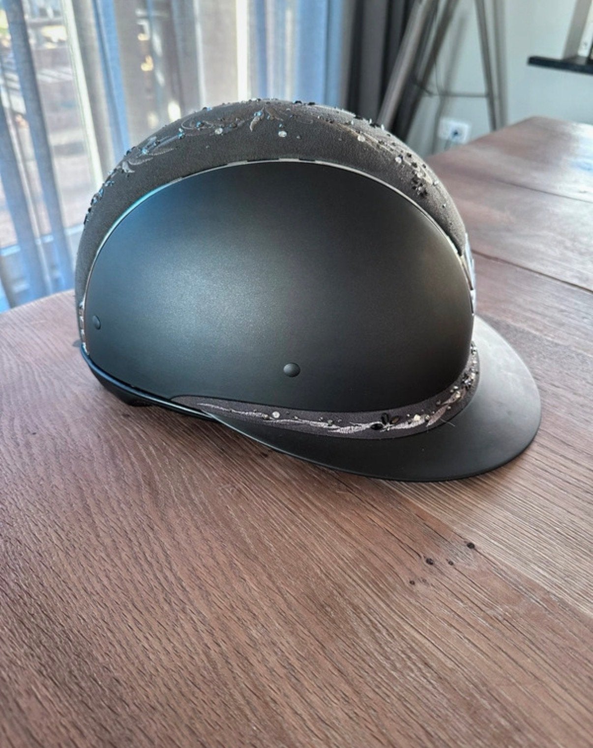 Samshield Miss Shield Swarovski, Dieren en Toebehoren, Ophalen of Verzenden, Zo goed als nieuw, Rijhelm/cap, Meerkleurig