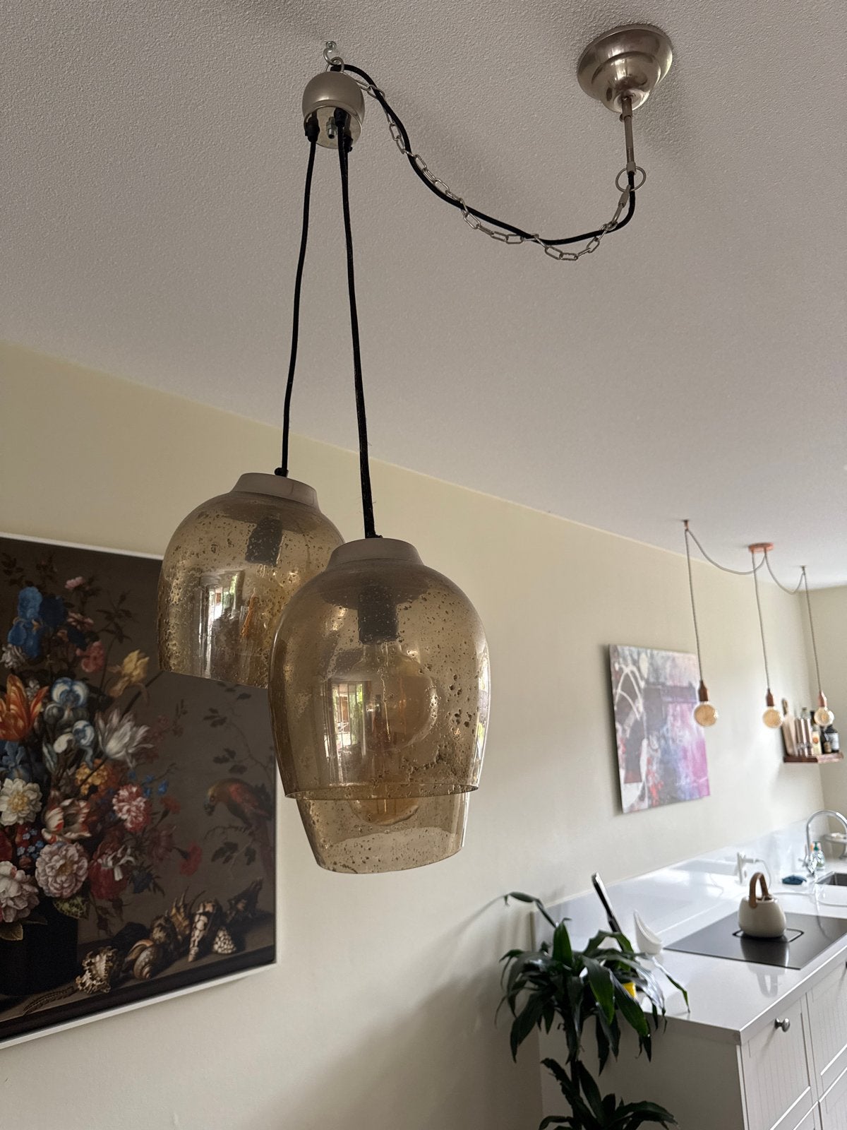 Rue de temple lampen van Riviera maison, Ophalen, RM, E27 (groot), Glas