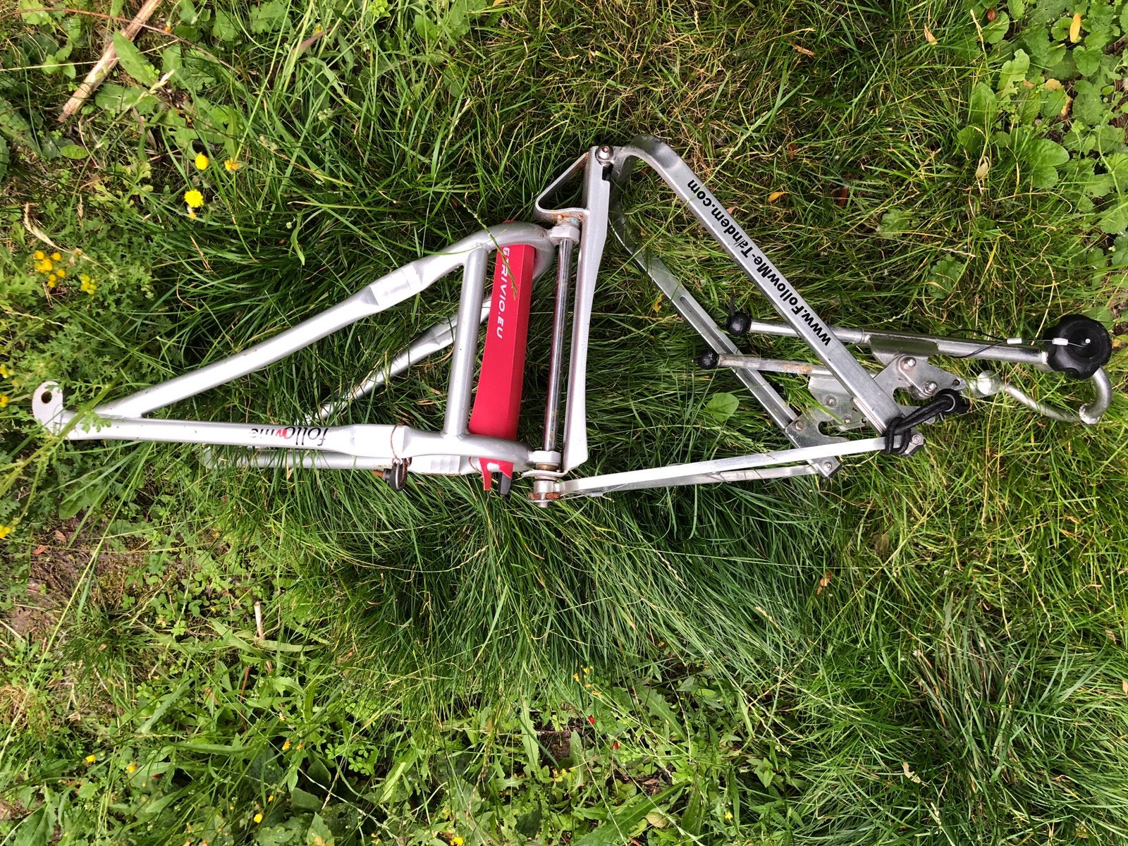 Follow me kinderfiets tandem, Fietsen en Brommers, Ophalen, Zo goed als nieuw, Aanhangfiets