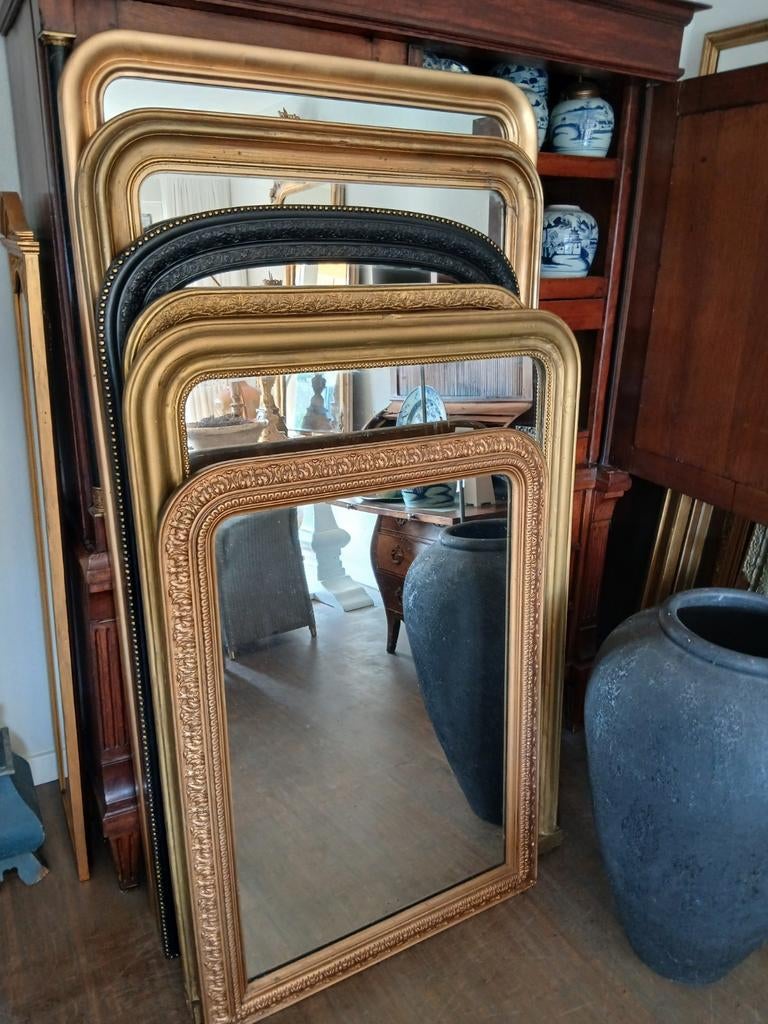 Diverse Antieke Franse Spiegels Kuifspiegels, Huis en Inrichting, Ophalen, Rechthoekig, Minder dan 50 cm, Minder dan 100 cm