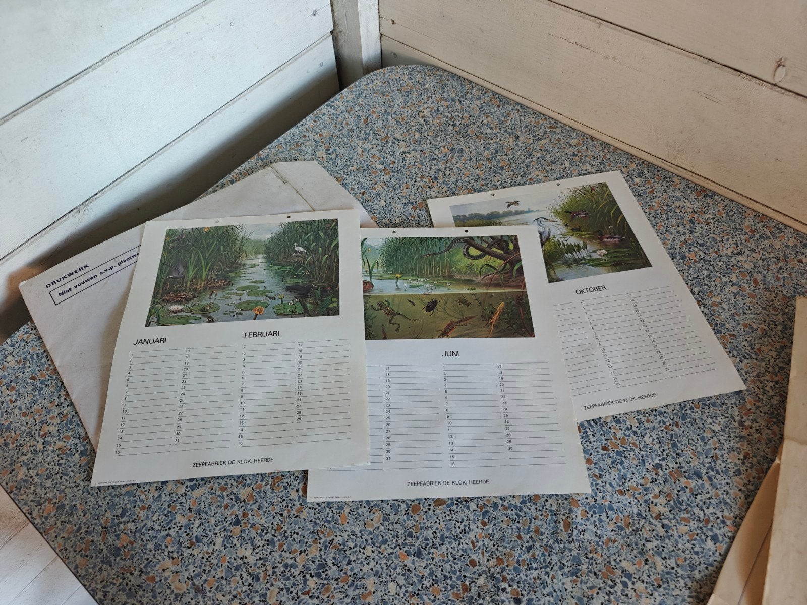 Zeepfabriek De Klok, Heerde Zeldzame vintage kalender, Ophalen of Verzenden