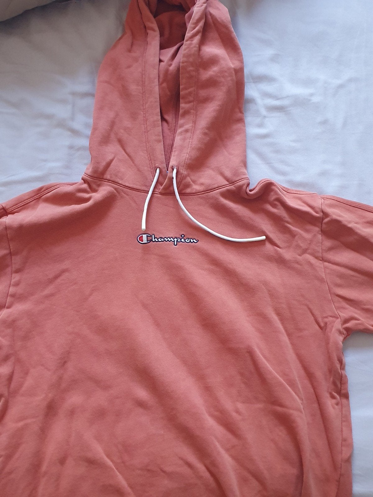 Champion hoodie - Maat L - Oranje/Roze, Ophalen of Verzenden, Gedragen, Oranje