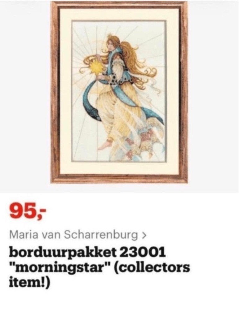 BORDUURPAKKET MARIA VAN SCHARRENBURG MORNINGSTAR, Verzenden, Nieuw, Handborduren, Borduurpakket