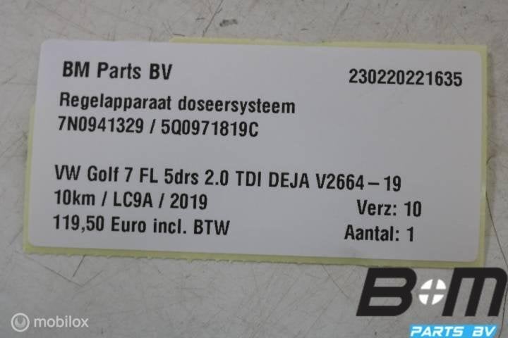 Regelapparaat doseersysteem VW Golf 7 FL 5drs 7N0941329, Gebruikt