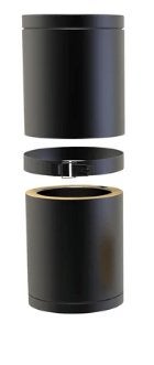 Rookkanaal paspijp 25-35 Cm | Zwart | Ø150 mm | Dubbelwandig, Huis en Inrichting, Kachels, Ophalen, Nieuw, Hout, Houtkachel