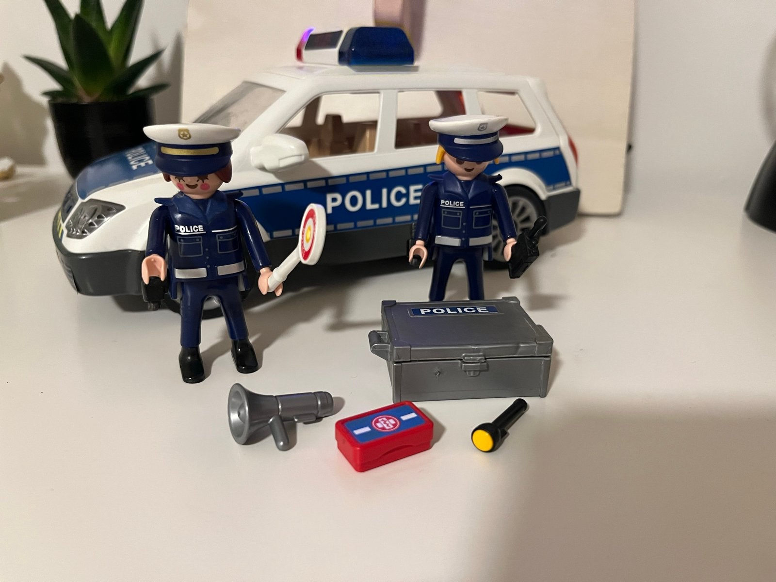Playmobil Politie Set - Auto, 2 Agenten en Accessoires, Ophalen of Verzenden, Gebruikt