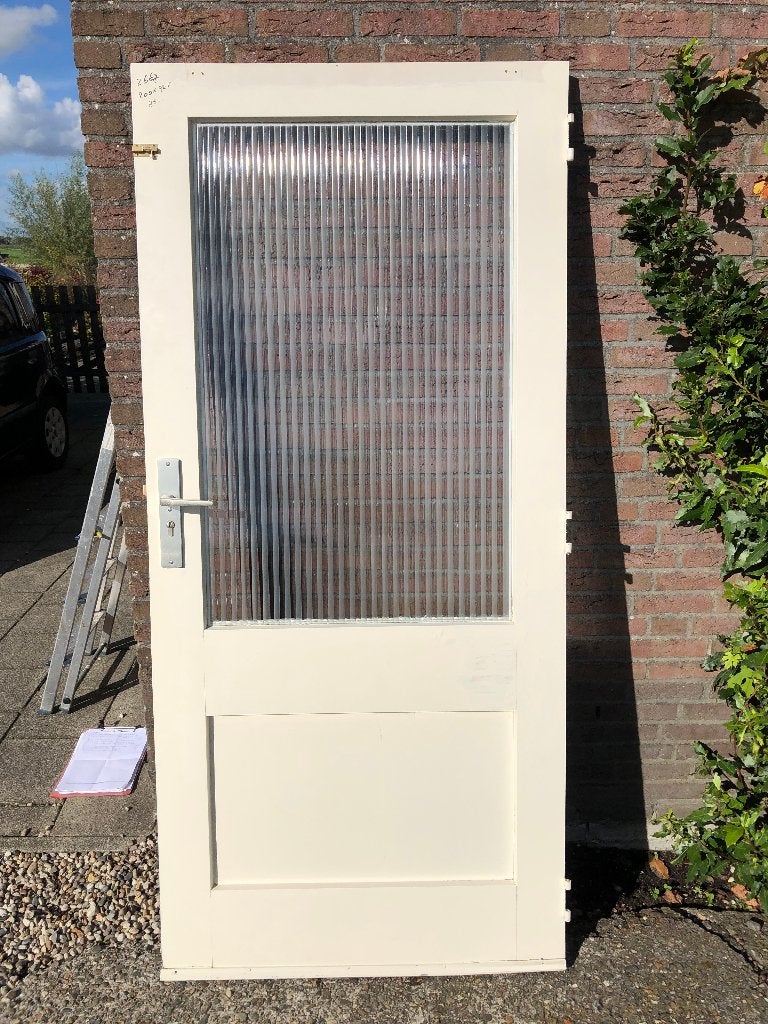 |Lichtgewichtbuitendeur| schuurdeur| plexiglasraam|200x92,5|, Gebruikt, 80 tot 100 cm, Buitendeur, 200 tot 215 cm