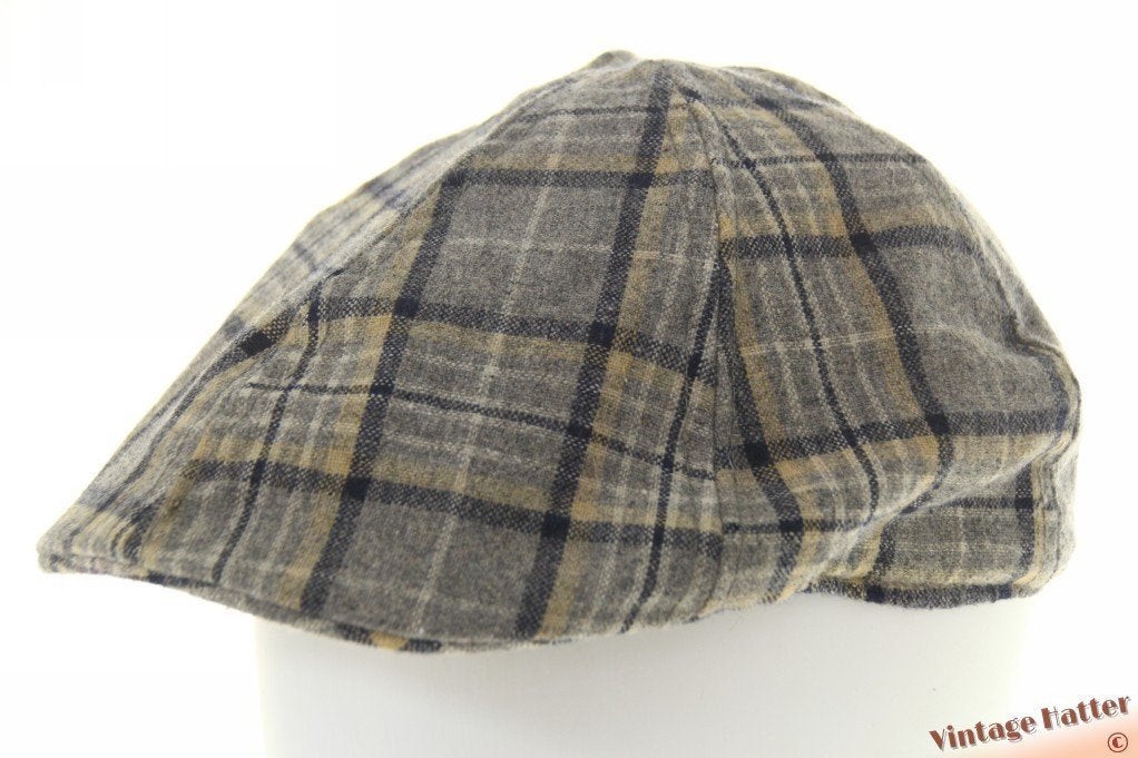 Vintage Dunne panelenpet Vandals grijs beige katoen mix 56,5, Ophalen of Verzenden, Vandals, Pet, 57 cm (M, 7⅛ inch) of minder