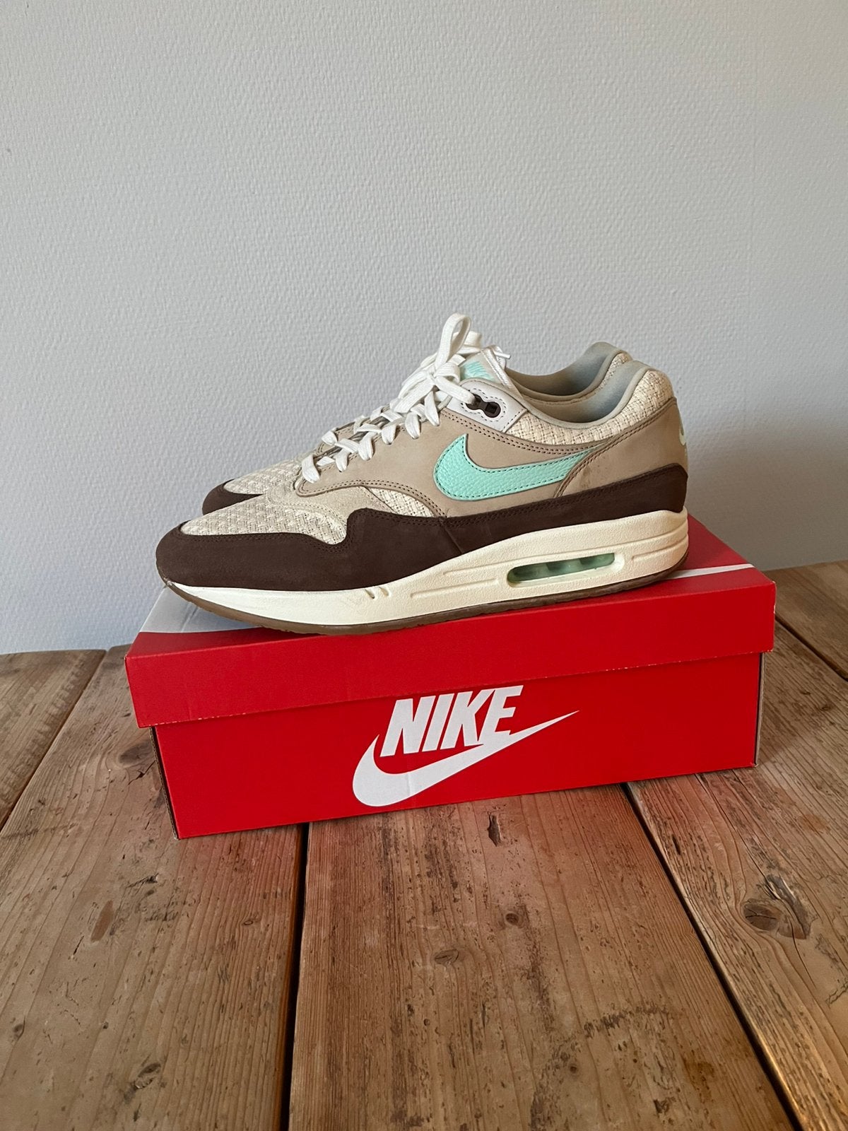Nike Air Max 1 Crepe Hemp maat 46 maar 1 keer gedragen nieuw, Overige kleuren, Nieuw, Ophalen of Verzenden, Sneakers of Gympen