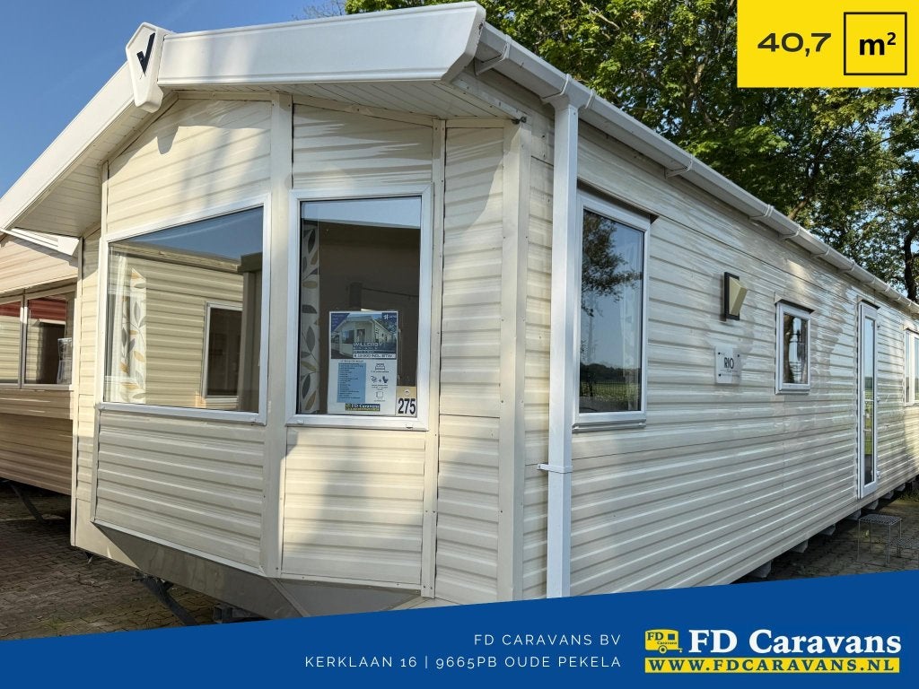 Willerby Rio 11.00x3.70 2 Slpk DG CV 2 Slpk Incl. Transport, Caravans en Kamperen, Tot en met 4