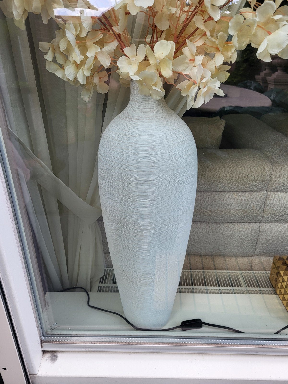 2 ptmd vazen carvin 70cm hoog crem/wit, Ophalen of Verzenden, Wit