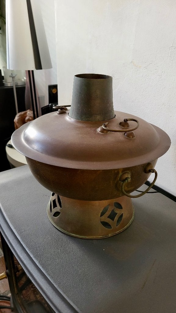 vintage Mongolian Asian Hotpot ~ Copper Brass Shabu Shabu, Ophalen of Verzenden, Overige materialen