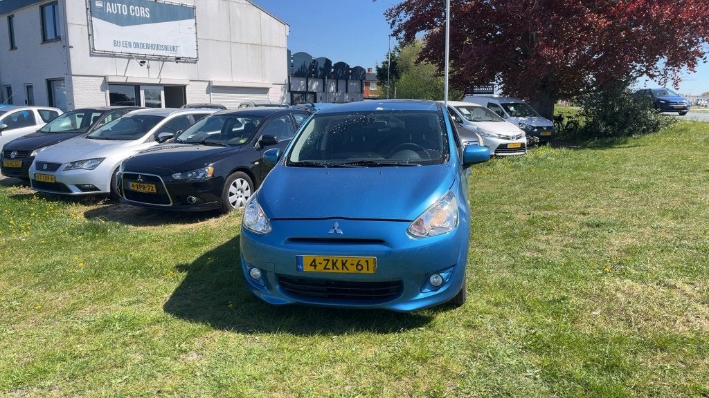 Mitsubishi Space Star 1.0 Bright (bj 2015), Auto's, Voorwielaandrijving, Euro 5, Gebruikt, Blauw