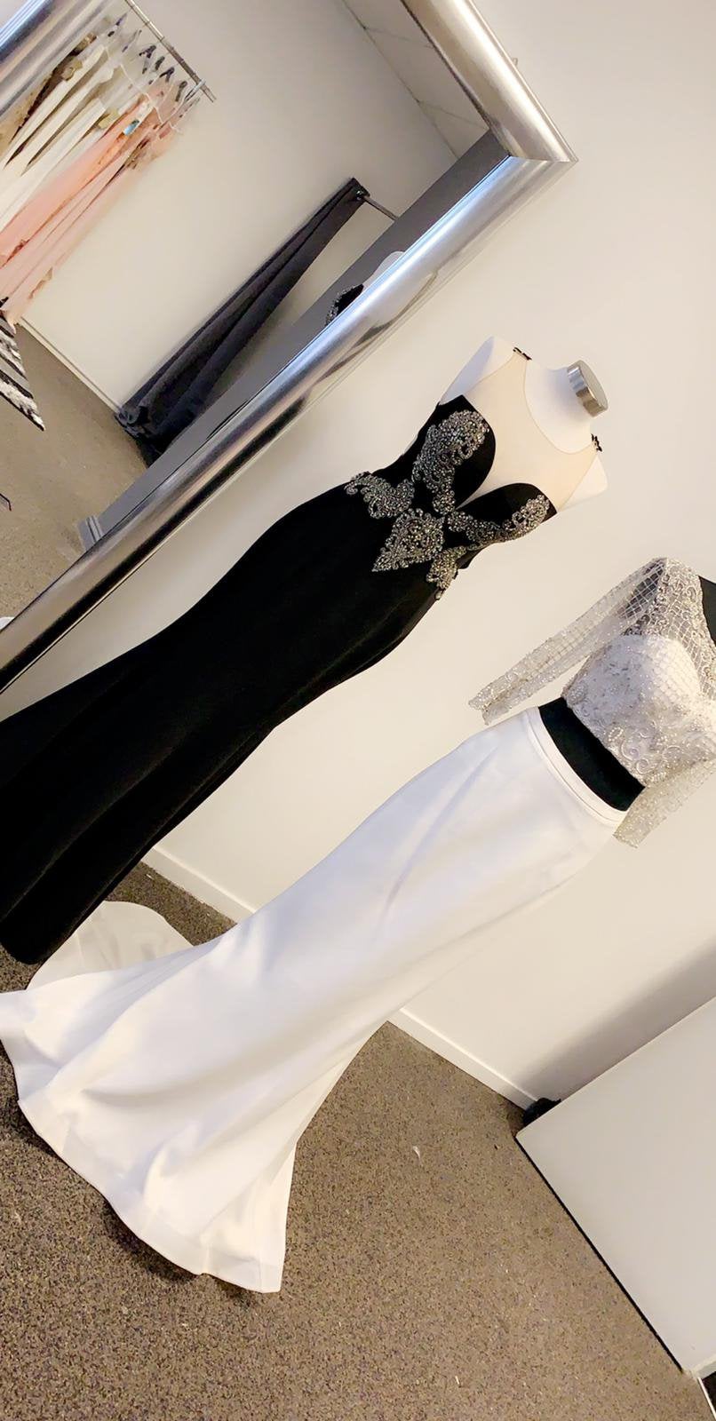 Nieuw avondjurk/abiye/galajurk zwart met strass steentjes, Kleding | Dames, Galajurk, Zwart, Nieuw, Ophalen