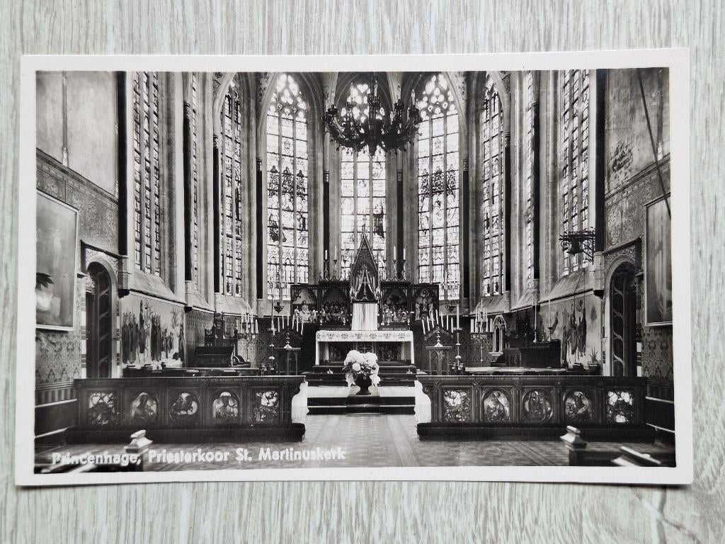ansichtkaart Breda Princenhage Martinuskerk Priesterkoor, Ophalen of Verzenden, 1940 tot 1960, Ongelopen, Noord-Brabant