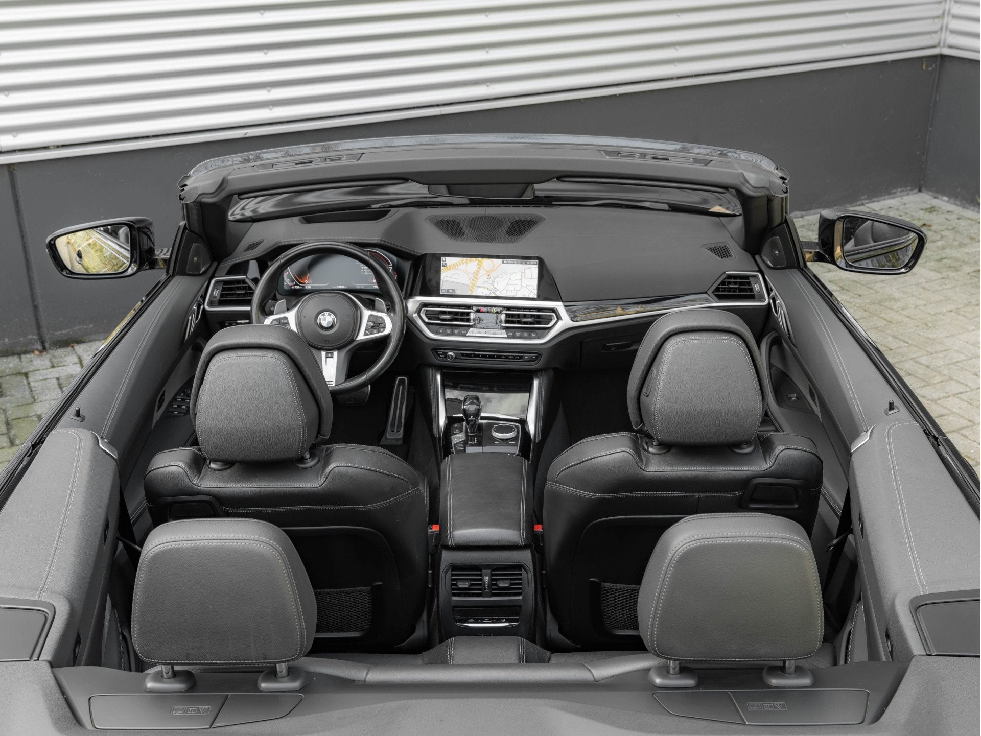 BMW 4 Serie Cabrio 420i M-Sport - Driving Ass Prof - Harman, Auto's, 4 stoelen, Zwart, Leder, Bedrijf