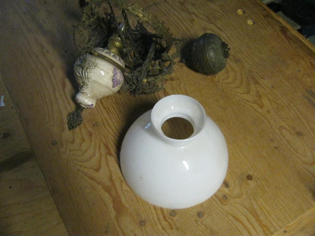 antieke olie hanglamp, Ophalen