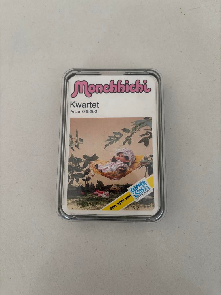 Vintage Monchhichi Kwartet Kaartspel - Clipper, Ophalen of Verzenden, Zo goed als nieuw, Kwartet(ten)