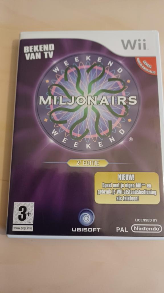 Wie Wordt Miljonair? 2e Editie - Nintendo Wii, Spelcomputers en Games, Games | Nintendo Wii, Gebruikt, Overige genres, 1 speler