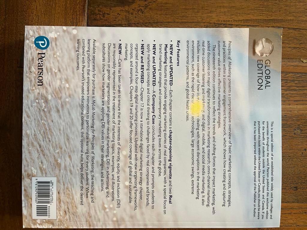 Principles of Marketing - Negentiende Editie, Boeken, Ophalen of Verzenden, Nieuw, Economie en Marketing