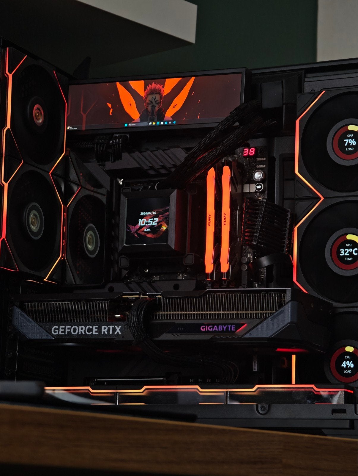 Lian Li O11 Vision Compact + 6x TL fans + Hydroshift TL 360, Ophalen of Verzenden, Zo goed als nieuw
