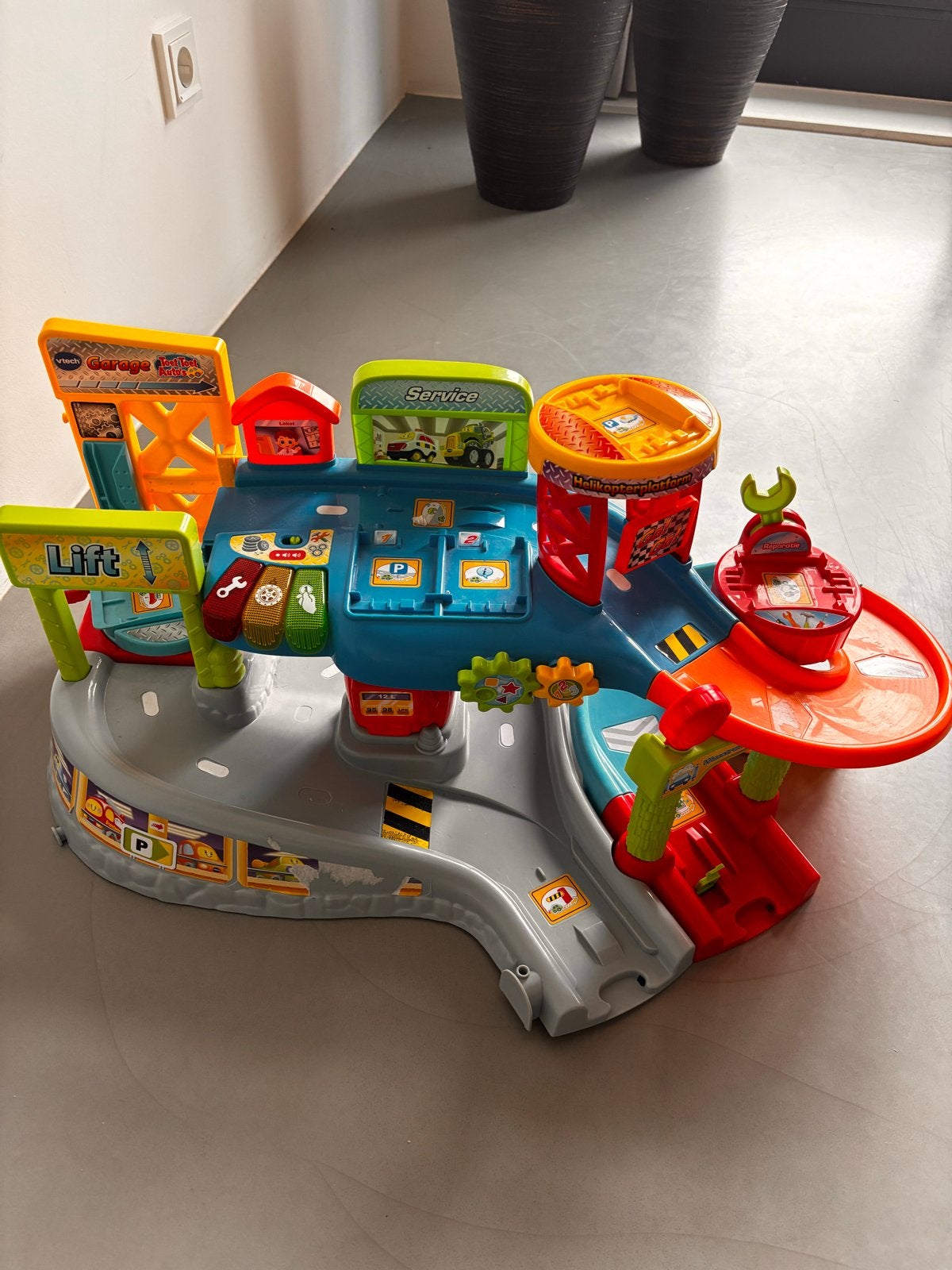 VTech Toet Toet Auto's Garage en Brandweerkazerne met auto's, Ophalen, Gebruikt