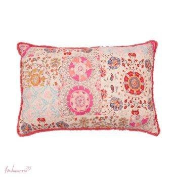 Decoratief kussen met bloemenprint - Imbarro, Meerkleurig, Ophalen of Verzenden, Zo goed als nieuw, Imbarro