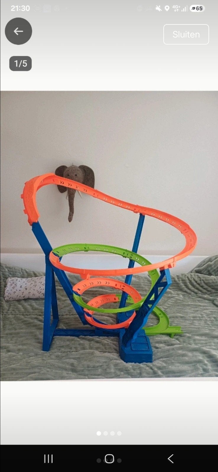 Hot Wheels racebaan, Ophalen, Gebruikt, Babypop