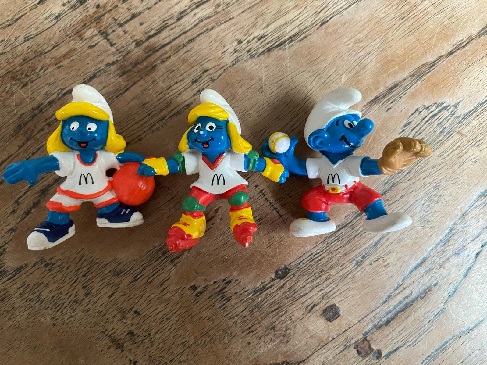 Smurfen sport McDonald's figuren, Verzamelen, Smurfen, Ophalen of Verzenden, Gebruikt, Verschillende Smurfen, Poppetje, Figuurtje of Knuffel