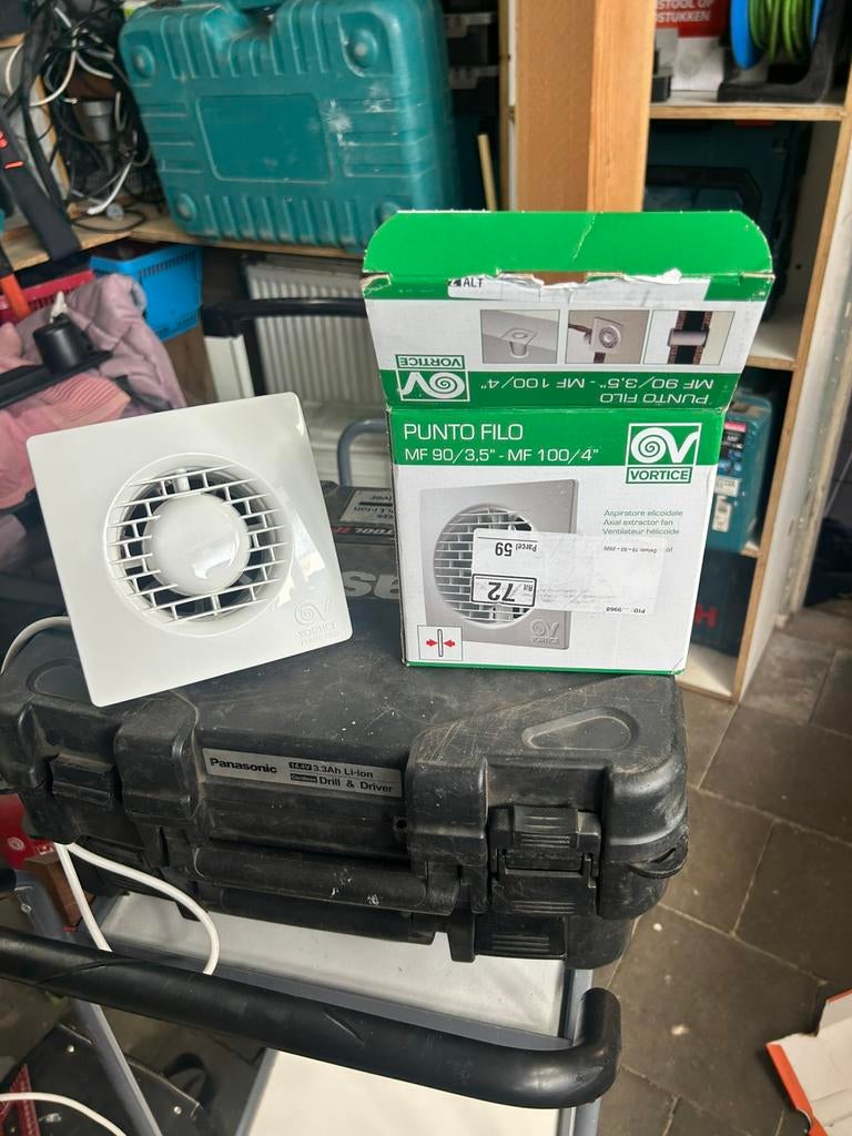 Vortice badkamer ventilator nieuw, Minder dan 60 m³, 3 snelheden of meer, Ophalen of Verzenden, Zo goed als nieuw