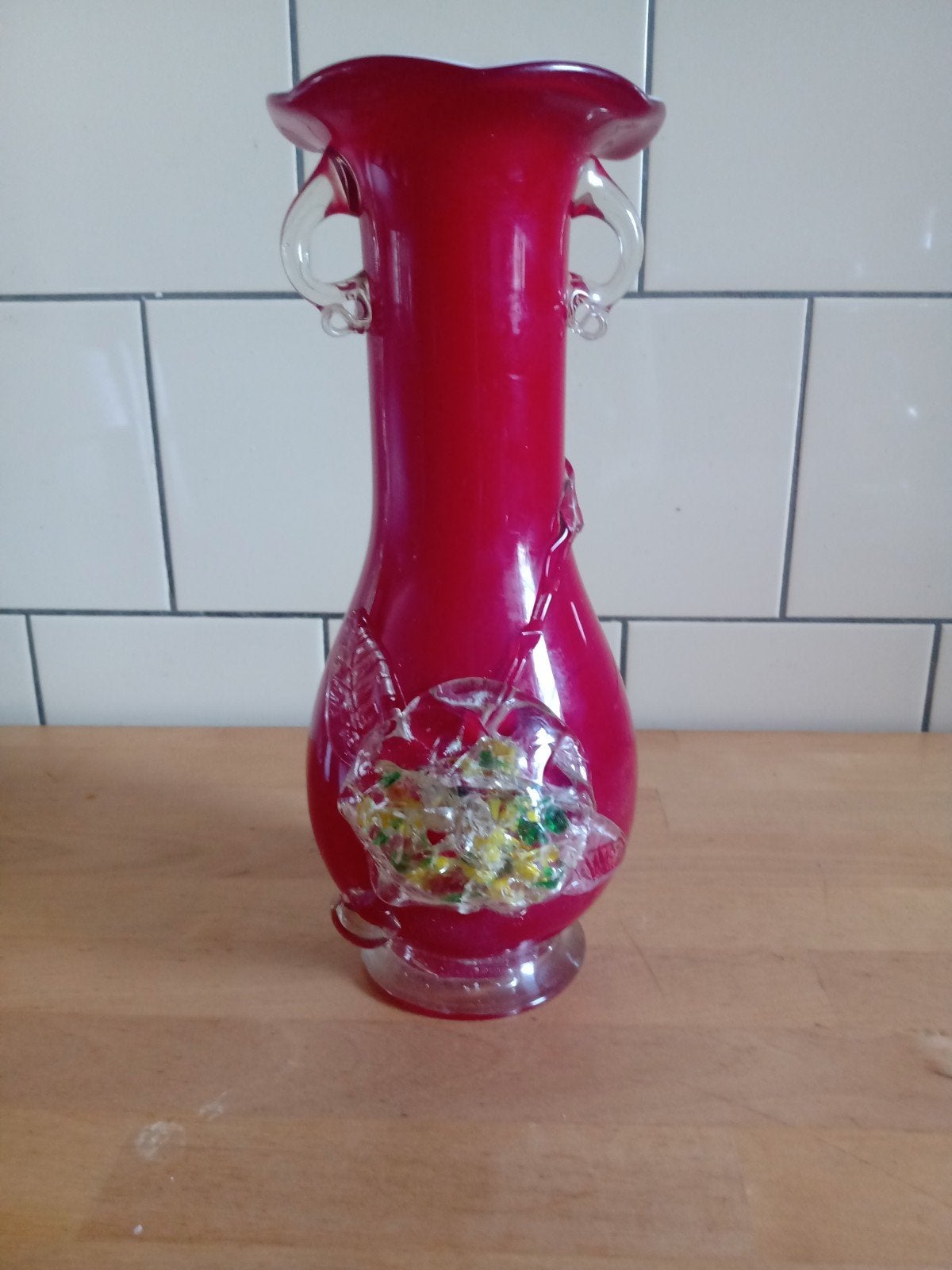 Murano Design glas vaas, Ophalen of Verzenden