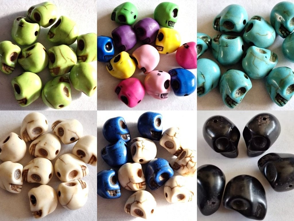 Doodshoofd edelsteen kralen 1-2 cm keuze uit 6 sets, Verzenden, Nieuw, Kraal