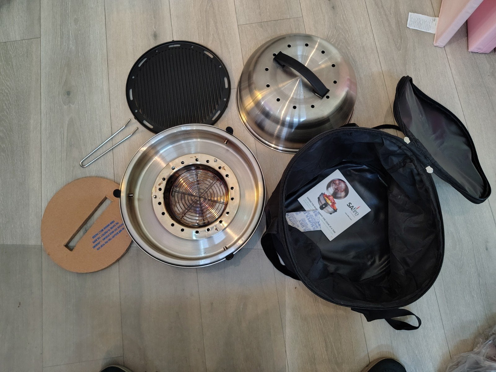 SAfire Roaster Draagbare RVS Barbecue Compleet, Ophalen, Zo goed als nieuw, SAfire