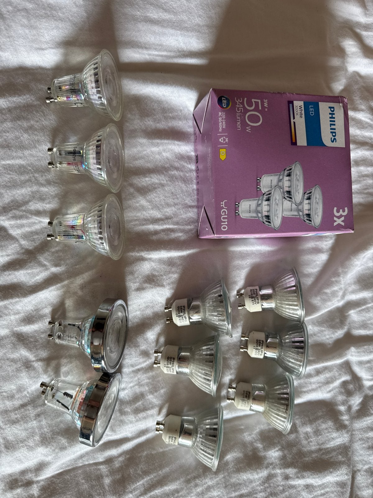 Diverse GU10 lampen: Philips, Sancys, Brilliant, Ophalen of Verzenden, Gebruikt, GU10, Philips
