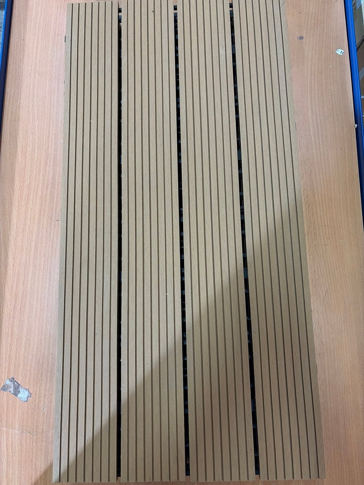 Terrastegels kliksysteem - Teakhoutkleur - 12 stuks - Nieuw, Ophalen of Verzenden, Nvt, Nvt, Nvt