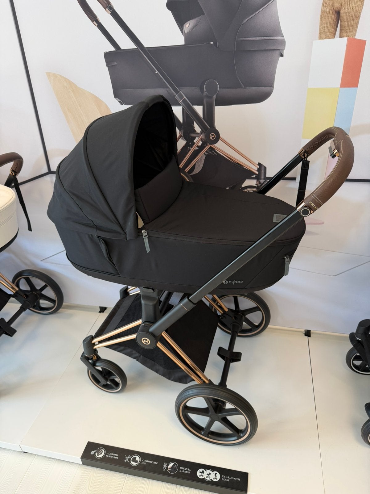 Showmodel Priam 4 Kinderwagen Sepia Black - Rose Gold, Ophalen, Zo goed als nieuw, Overige merken