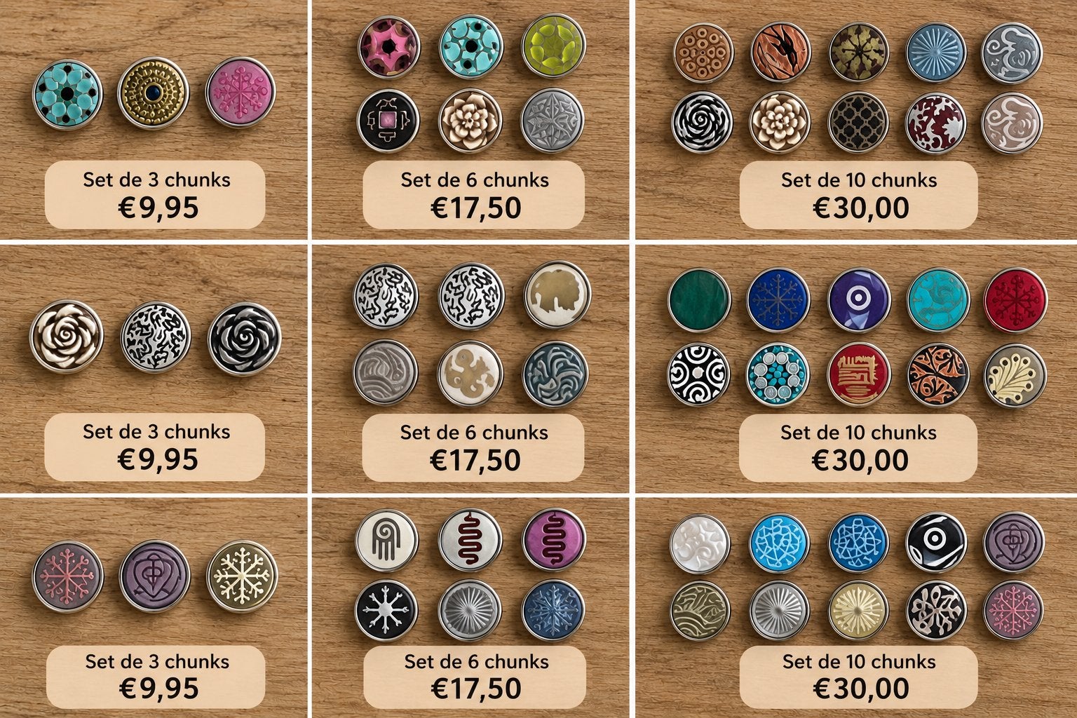 Kijk & kies: (3/6 of 10 stks) stuks nieuwe NOOSA Chunks, Overige merken, Overige materialen, Nieuw, Ophalen of Verzenden