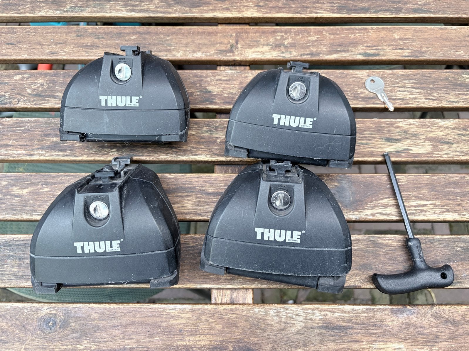 Thule dakdrager voetset (753), Auto diversen, Dakdragers, Ophalen, Gebruikt