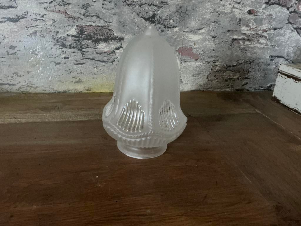 Art deco lampenkap mat glas, Ophalen of Verzenden, Gebruikt