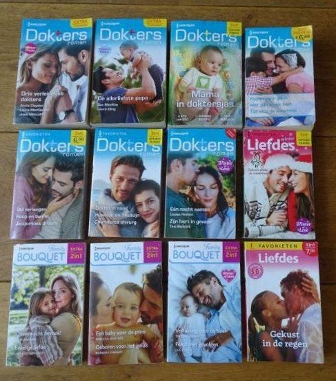 12 x Harlequin HQN Doktersroman Family Bouquet boekjes roman, Harlequin Bouquet reeks, Ophalen of Verzenden, Zo goed als nieuw