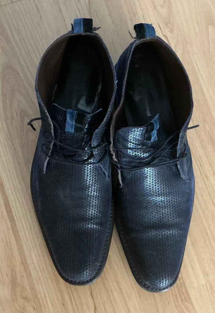 Floris van Bommel schoenen, maat 8 1/2 / 42,5, Blauw, Floris van Bommel, Ophalen of Verzenden, Gedragen