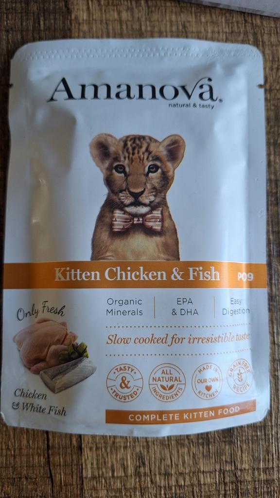 Amanova kitten natvoer 26x, Dieren en Toebehoren, Dierenvoeding, Kat, Ophalen of Verzenden