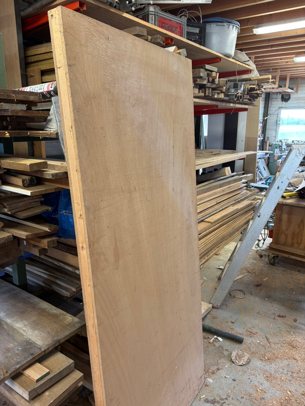 1 geisloleerde  deur multiplex. Tafelblad 2 x, Minder dan 25 mm, Verzenden, Zo goed als nieuw, Plank