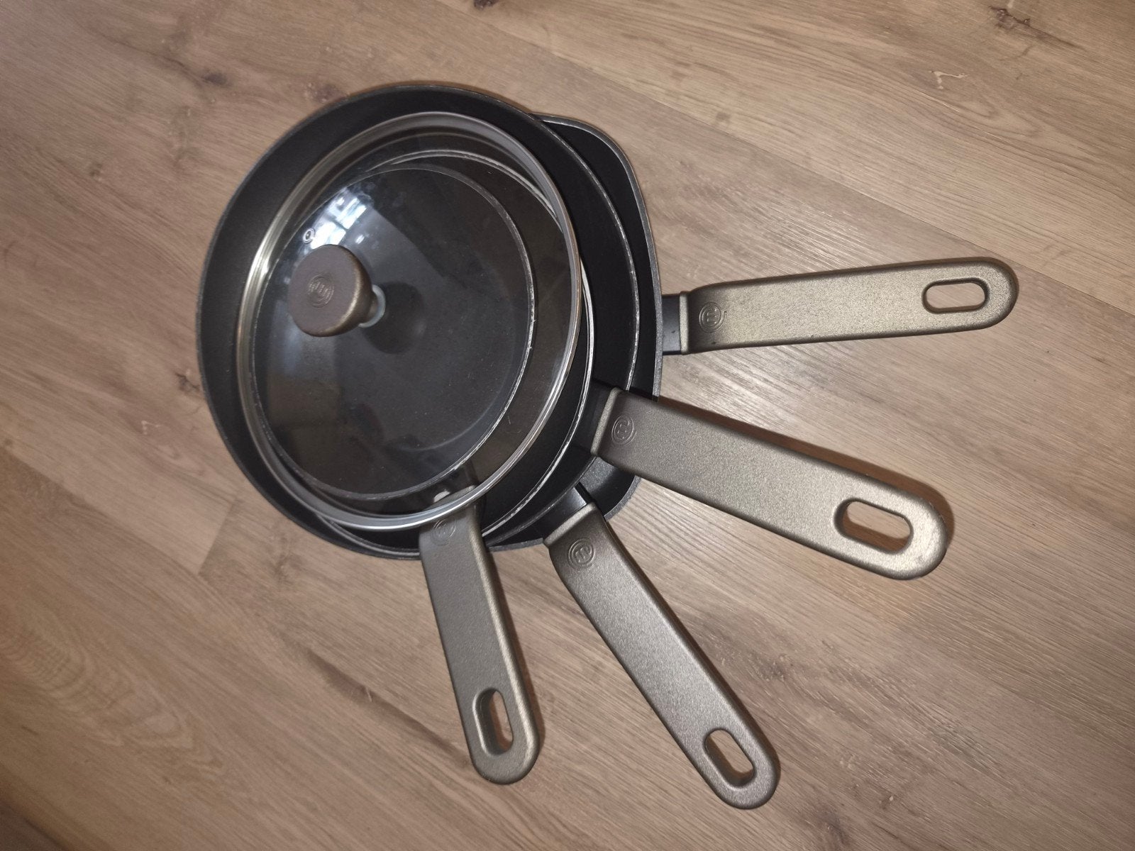 masterchef pannenset t.e.a.b, Ophalen, Gebruikt, Rvs, Pannenset