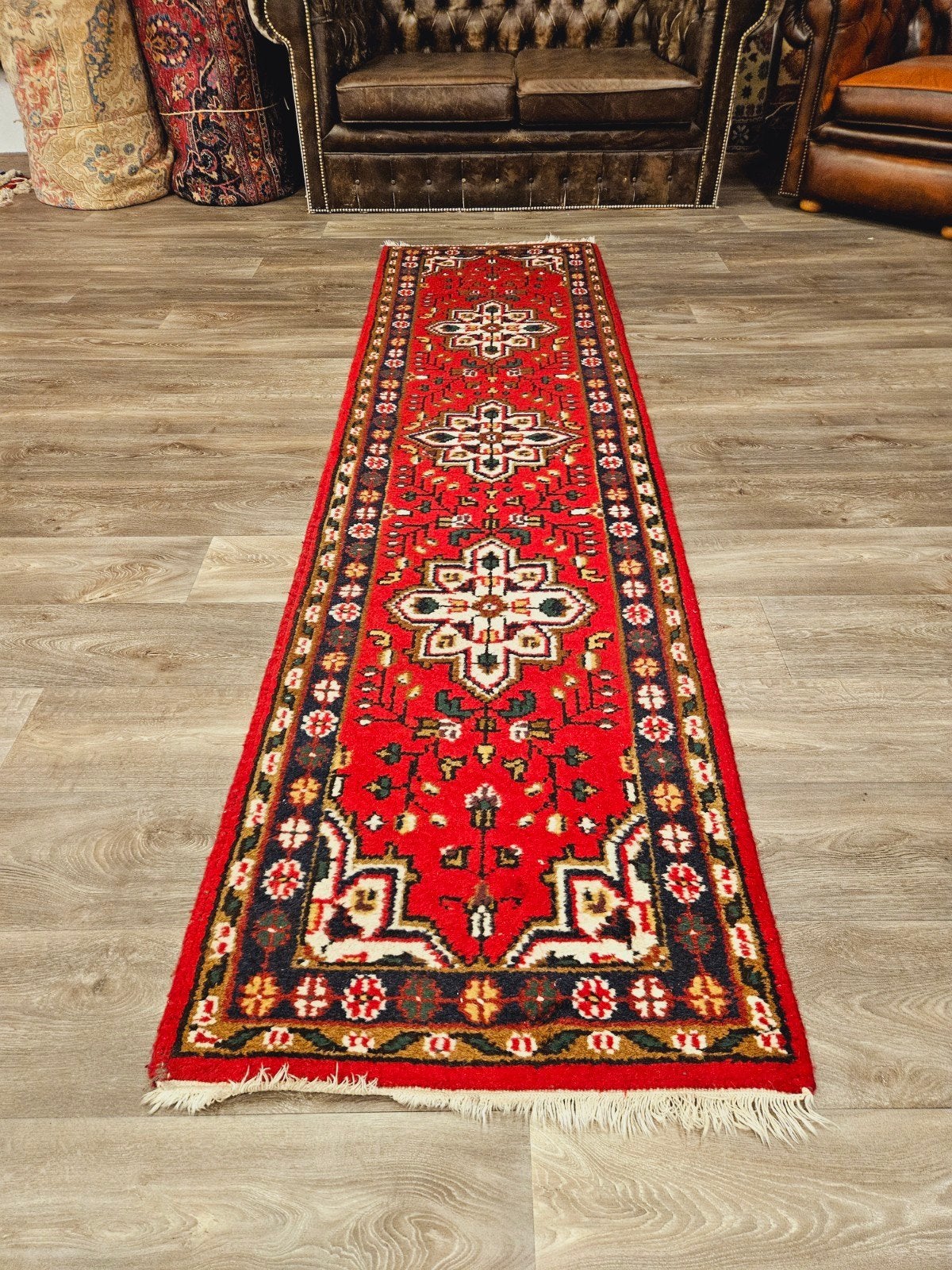 Perzisch Handgeknoopte Loper. Prachtige kleuren en patronen!, Perzisch, 200 cm of meer, Zo goed als nieuw, Rechthoekig