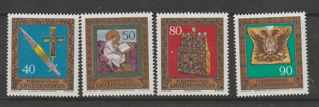 TSS Kavel 220229 Liechtenstein pf  minr 673-676 schatkamer, Ophalen, Overige landen, Postfris