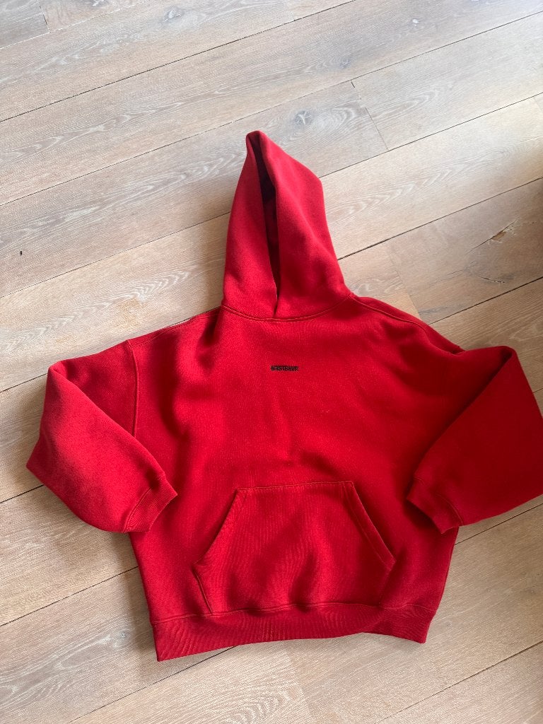 WRSTBHVR Studio Hoodie Rood Maat L, Maat 52/54 (L), Ophalen of Verzenden, Zo goed als nieuw, WRSTBHVR