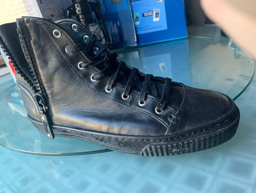 Gucci High-Top Sneakers Zwart Leer - Maat 41.5/42, Kleding | Heren, Schoenen, Zwart, Ophalen of Verzenden, Sneakers of Gympen