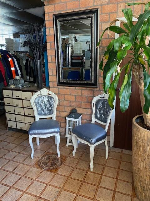 brocante set van spiegel 2 stoelen  en lantaarn, Ophalen, Minder dan 50 cm, Gebruikt, Minder dan 100 cm