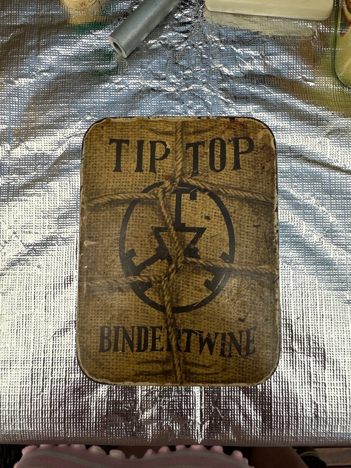 Vintage Tip Top Bindetouw blik - N.V. Lankhorst, Verzamelen, Ophalen, Gebruikt